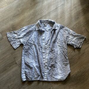 Blue striped button down